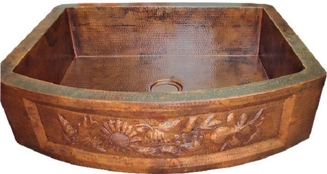 custom colonial copper kitchen apron sink