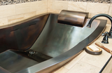 custom made design copper tub with head support