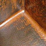 custom hammered rustic copper apron sink