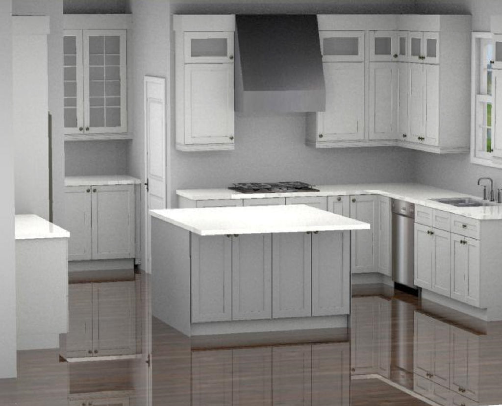 Custom Metal Kitchen Vent Hood with a Recirculating Insert Custom