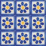colonial blue light yellow talavera tile
