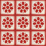contemporary red talavera tile
