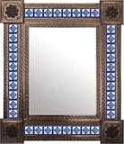 tin tile mirror rustic finish