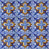 colonial sky blue yellow talavera tile