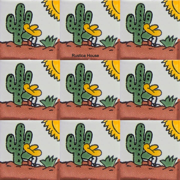 mexican green terracotta talavera tile