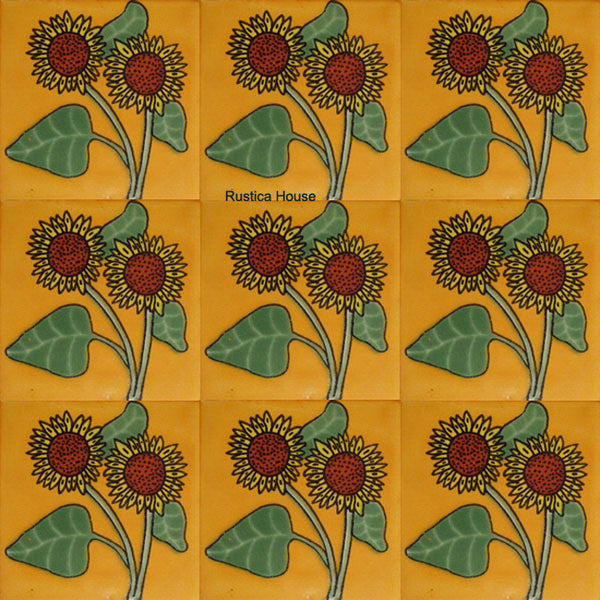 old world terracotta green talavera tile