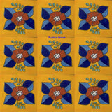 traditional blue terracotta talavera tile