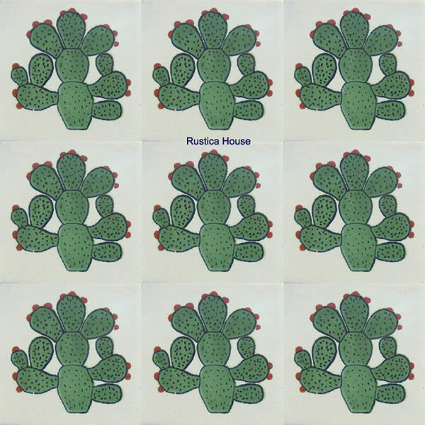 rustic green terracotta talavera tile