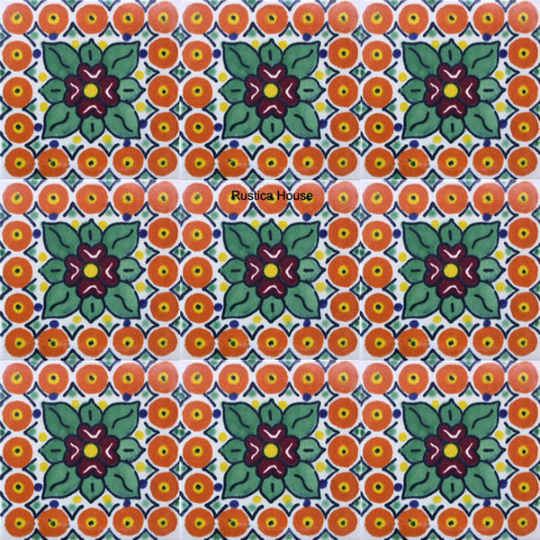 Mexican terracotta talavera tile