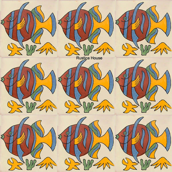 colonial terracotta blue talavera tile