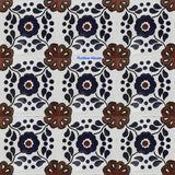 traditional dark blue brown talavera tile