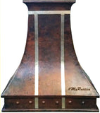 custom hammered stove copper range hood