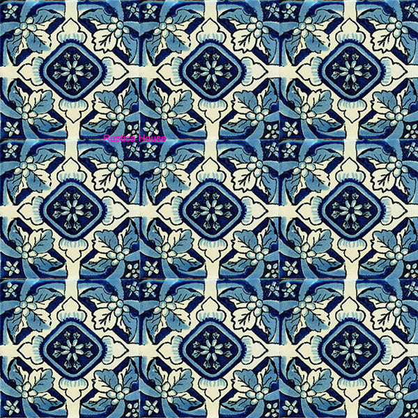 rustic blue talavera tile