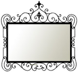 hand crafted iron mirror
