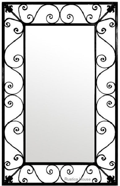 hand made iron mirror