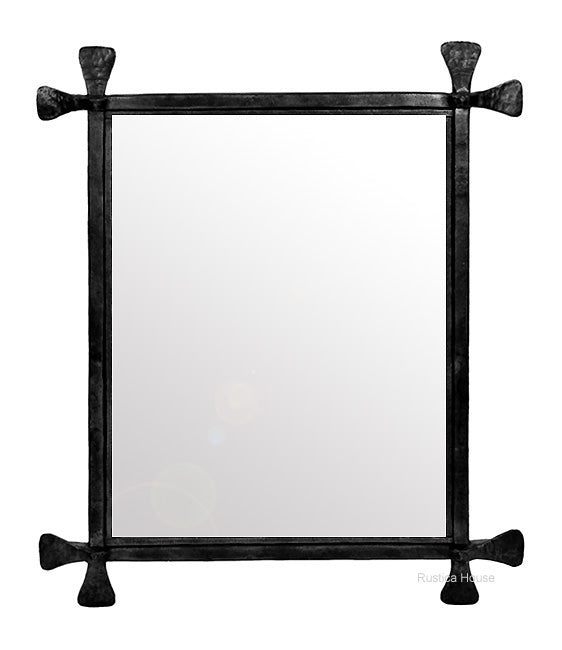 custom black iron mirror santa fe