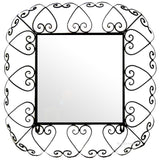 square wrought iron mirror