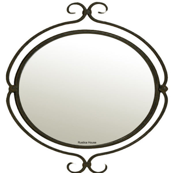 old fashion iron mirror