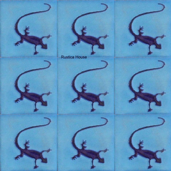 old world cobalt talavera tile