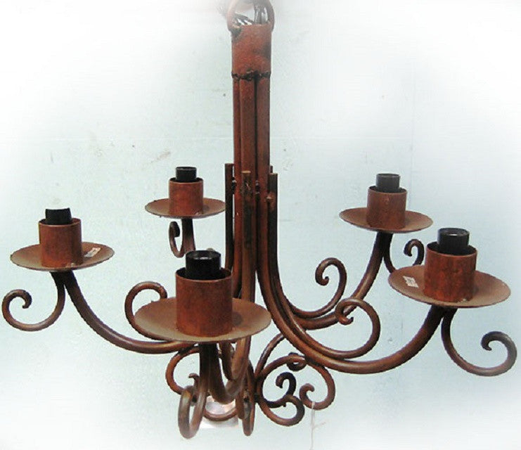 old European iron chandelier