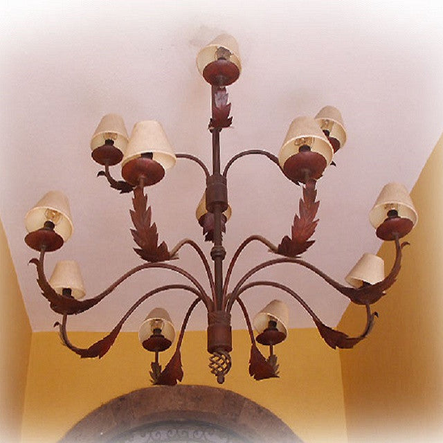 old world iron chandelier