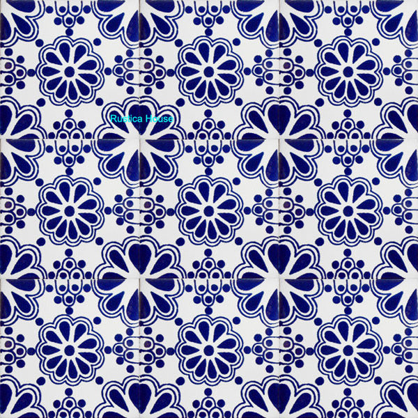 contemporary blue talavera tile
