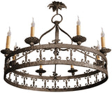 traditional iron chandelier