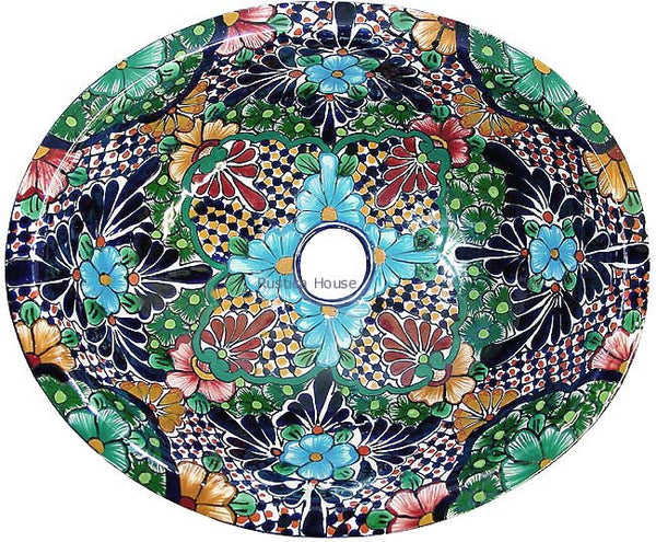 Southern green talavera bathroom sink