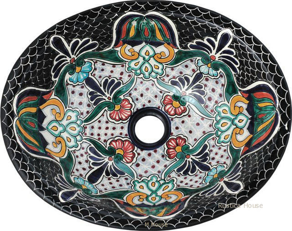 black talavera bathroom sink