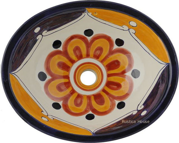 mexican yellow talavera bathroom sink