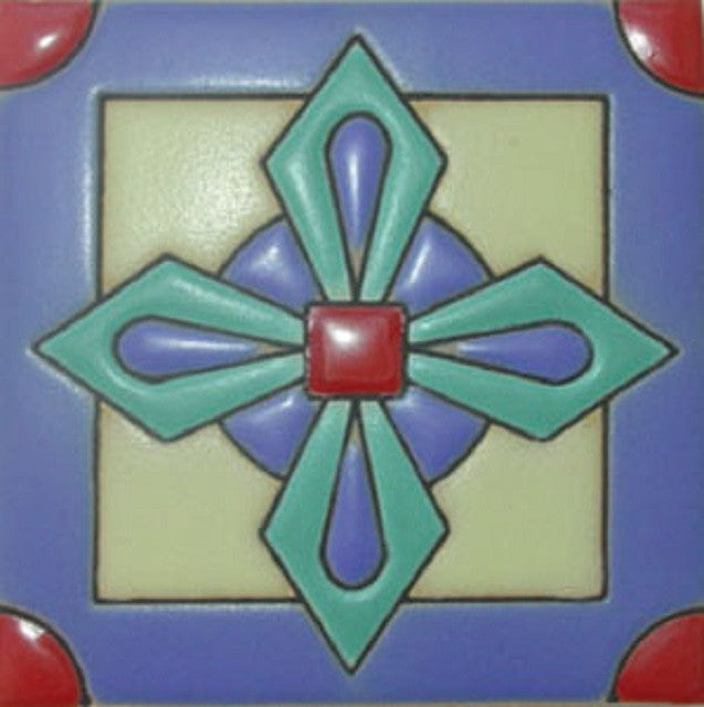 handmade colonial relief tile