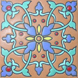 hand fabricated Spanish relief tile
