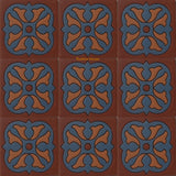 high relief tiles handmade blue