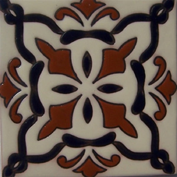 relief tile Victorian navy blue