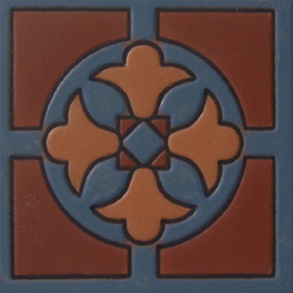 relief tile Mexican brown