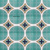 high relief tiles colonial turquoise