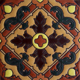 relief tile Spanish dark green
