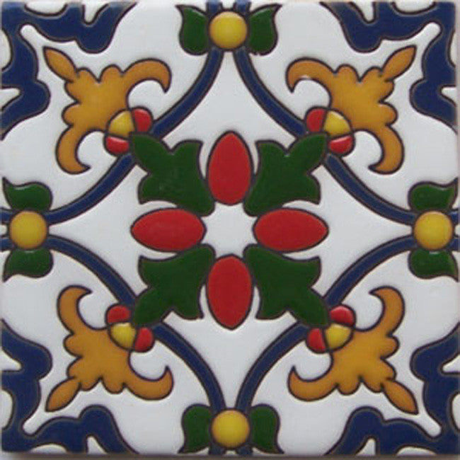 relief tile vintage dark blue