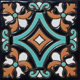 relief tile Mexican pastel green
