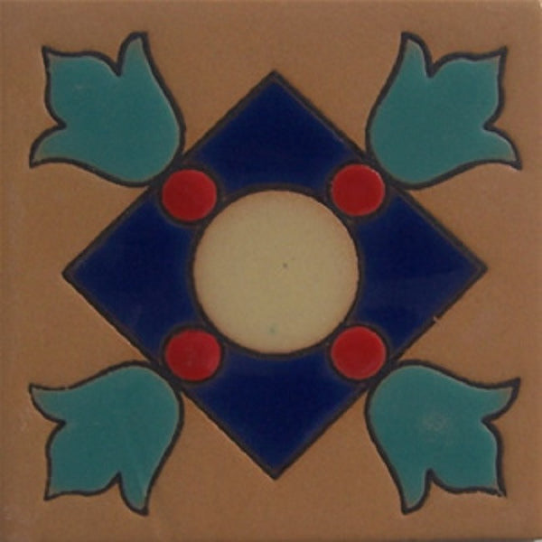 relief tile green blue