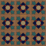 high relief tiles green blue
