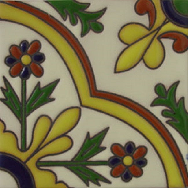 relief tile yellow green