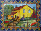 traditional ceramic tile mural