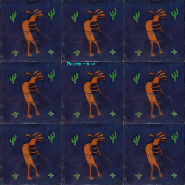 colonial terracotta cobalt talavera tile