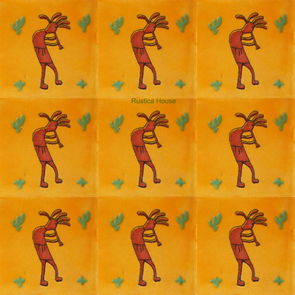 country terracotta mustard talavera tile