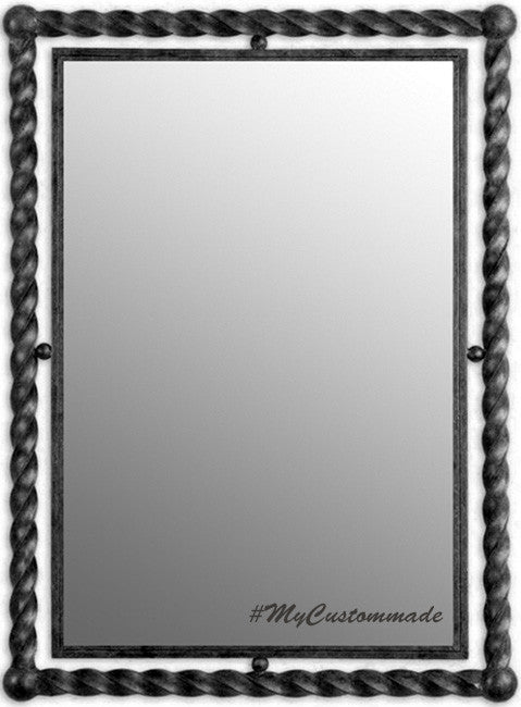 modern iron mirror
