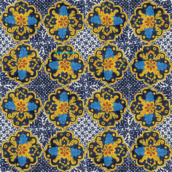 mexican blue talavera tile