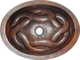 traditional oval copper bathroom sink
