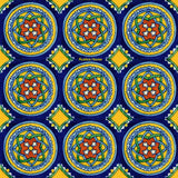 rustic blue yellow talavera tile