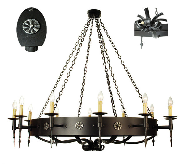 custom iron chandelier